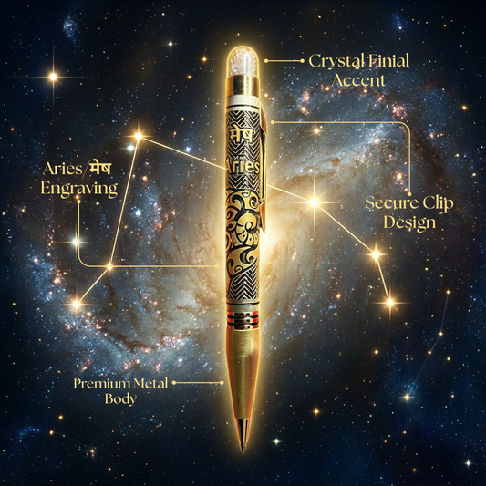Aries (मेष) Zodiac Engraved Pen