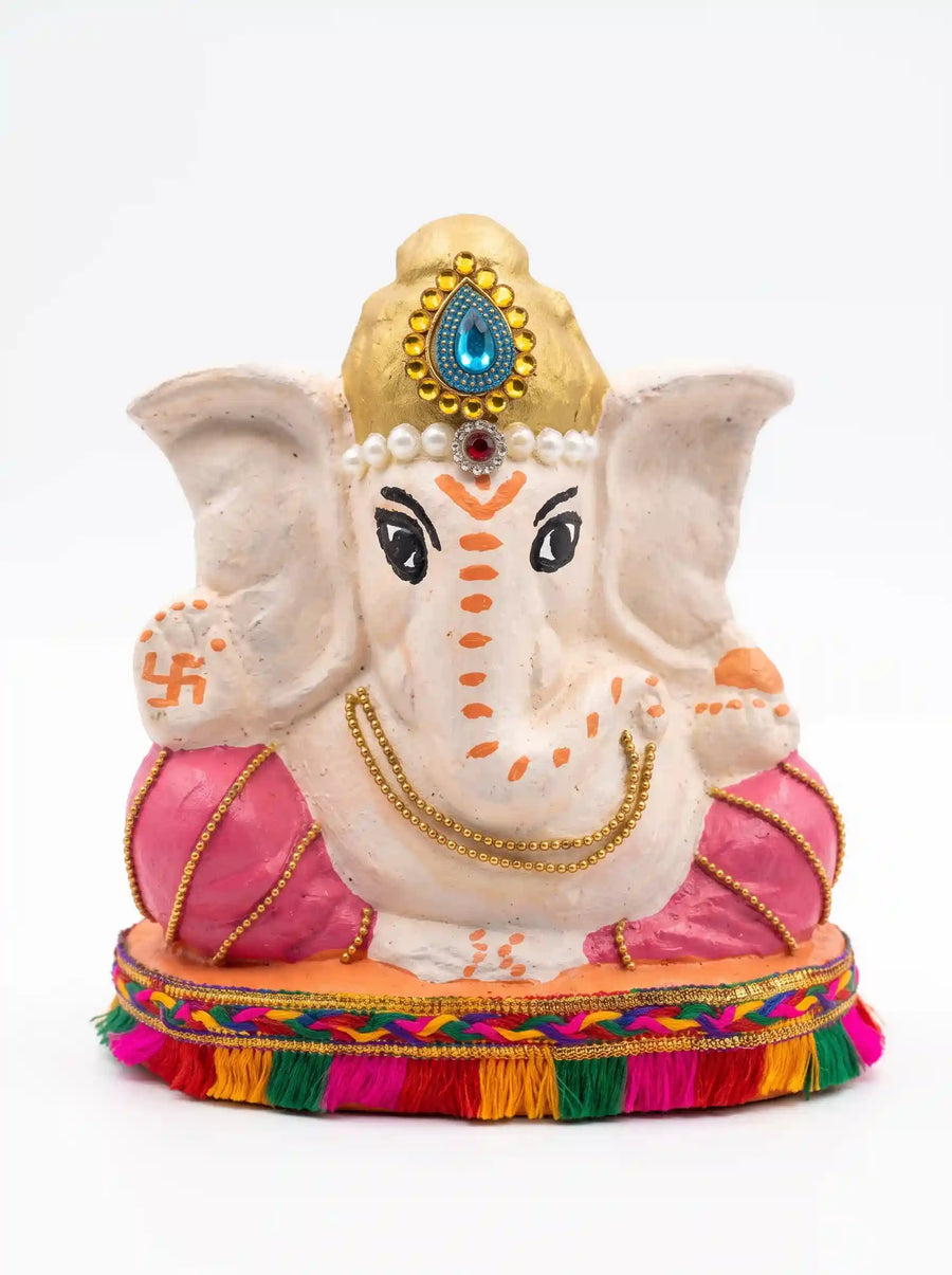 Handmade Cow Dung Lord Ganesha Murti