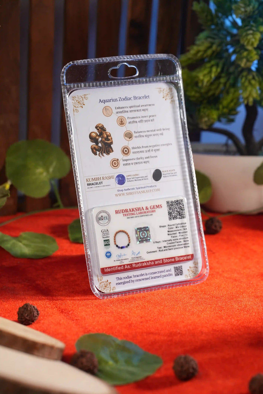 Kumbh Rashi Bracelet Lab Certified Aquarius Zodiac Stone