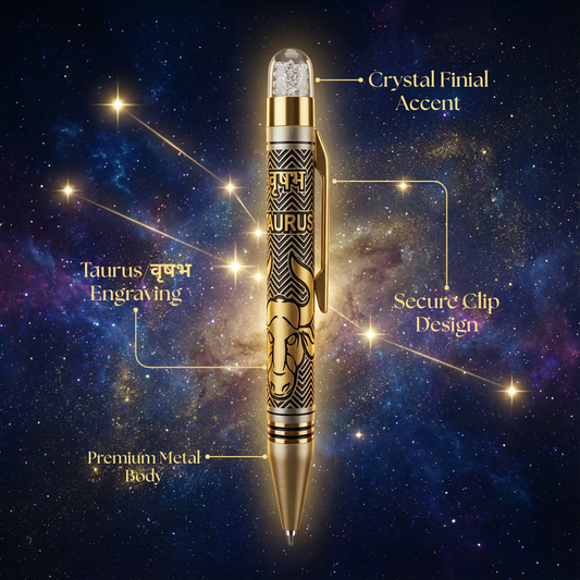 Taurus Zodiac Engraved Premium Metal Pen