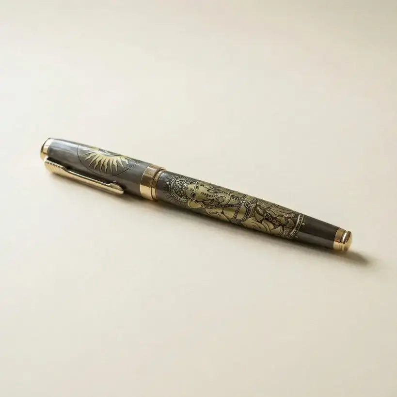 Premium Lord Ganesha Engraved Metal Pen