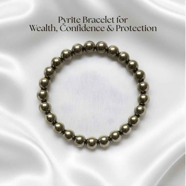 Original Golden Pyrite Bracelet 8mm Beads
