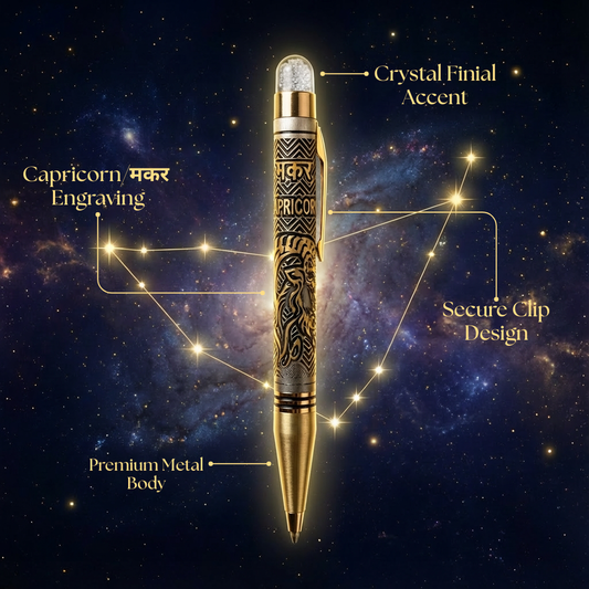 Capricorn Makar Zodiac Engraved Ball Pen
