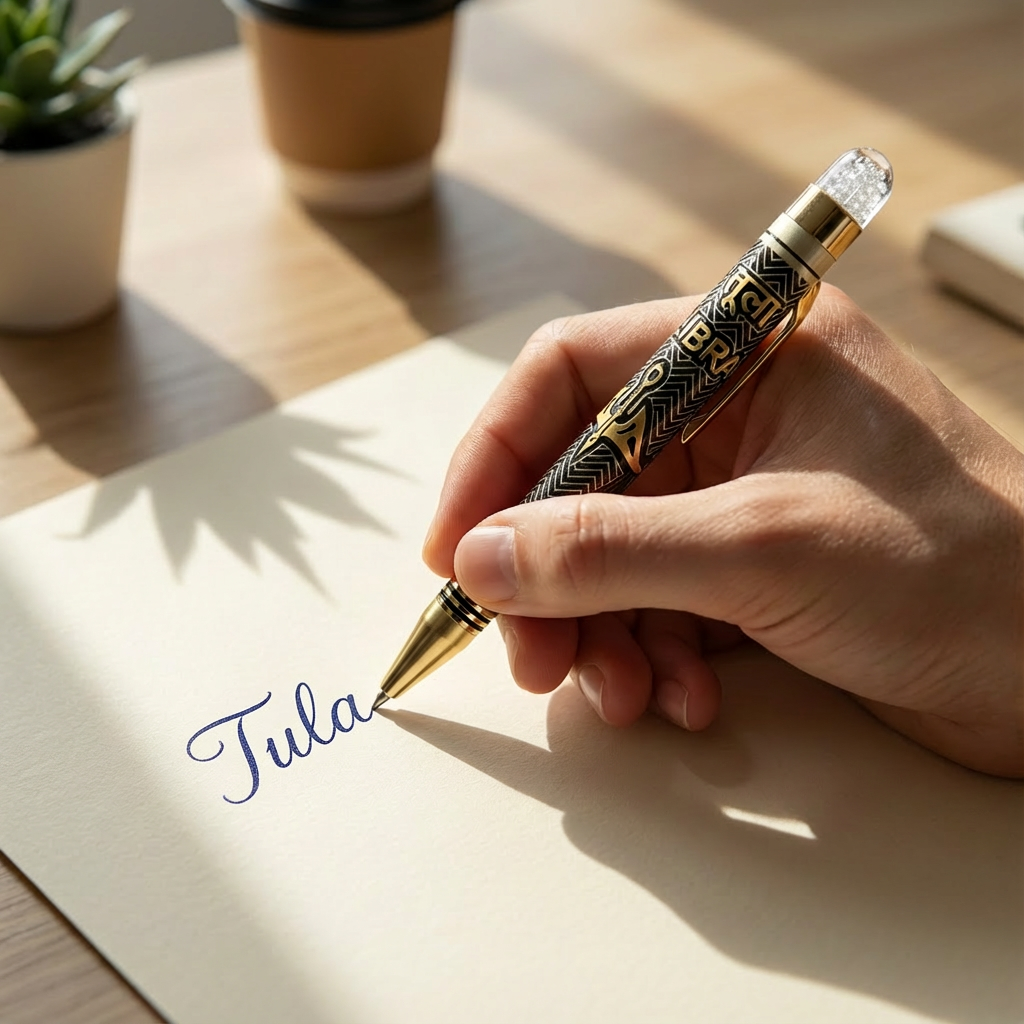 Libra Zodiac Engraved Premium Metal Pen