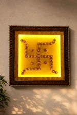 5 Mukhi Rudraksha Swastika Wall Frame