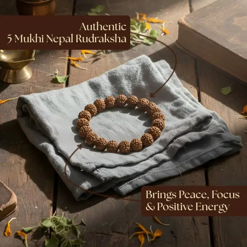 5 Mukhi Nepali Rudraksha Bracelet