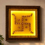 5 Mukhi Rudraksha Swastika Wall Frame