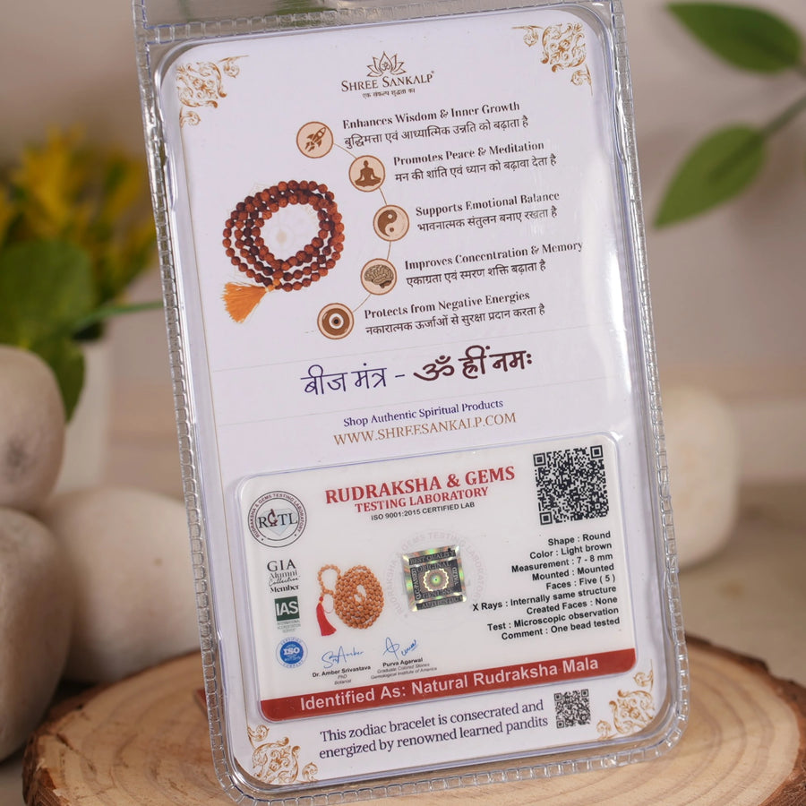 5 mukhi rudraksha mala