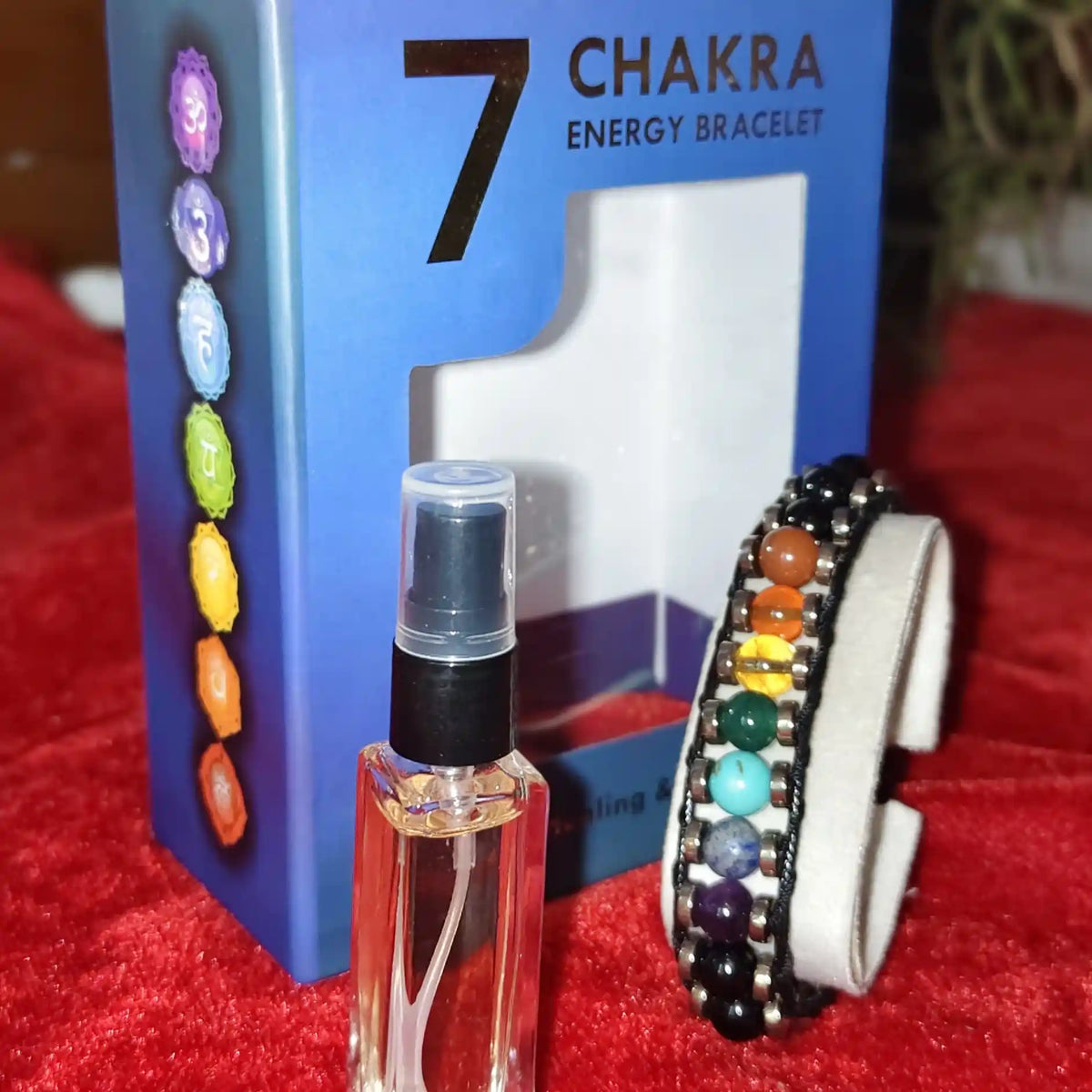 7 Chakra Bracelet & Natural Essential Attar Spray