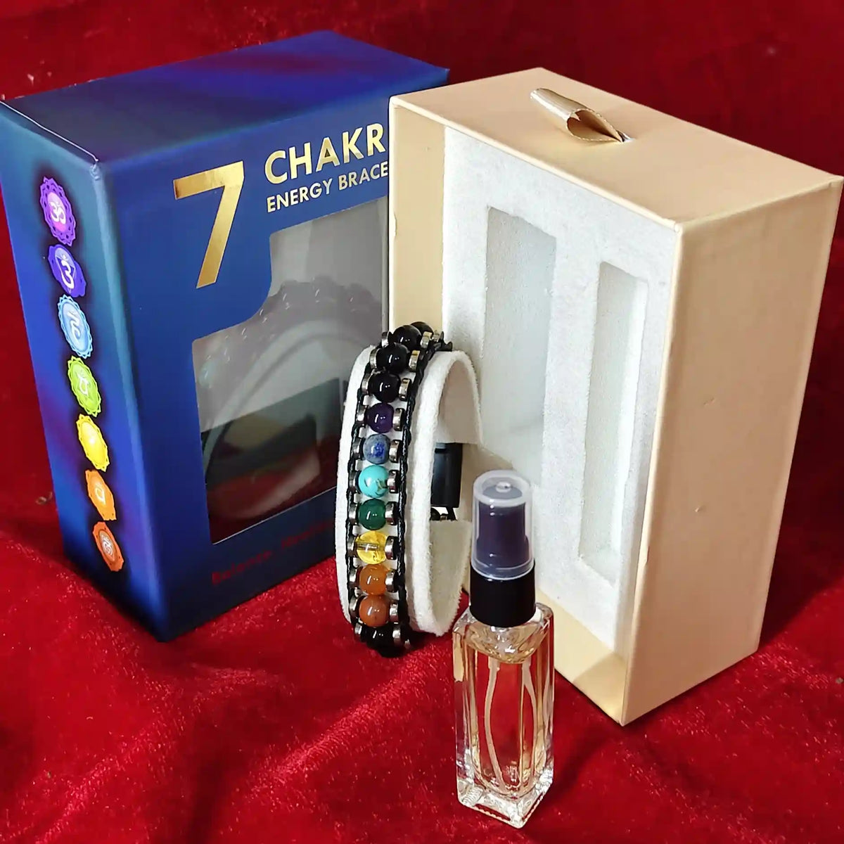 7 Chakra Bracelet & Natural Essential Attar Spray