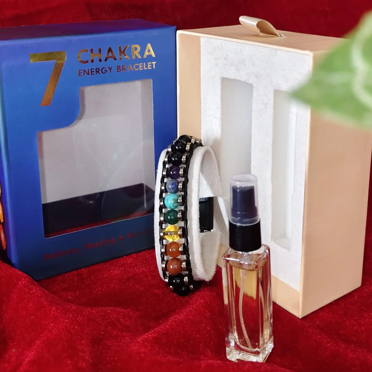 7 Chakra Bracelet & Natural Essential Attar Spray