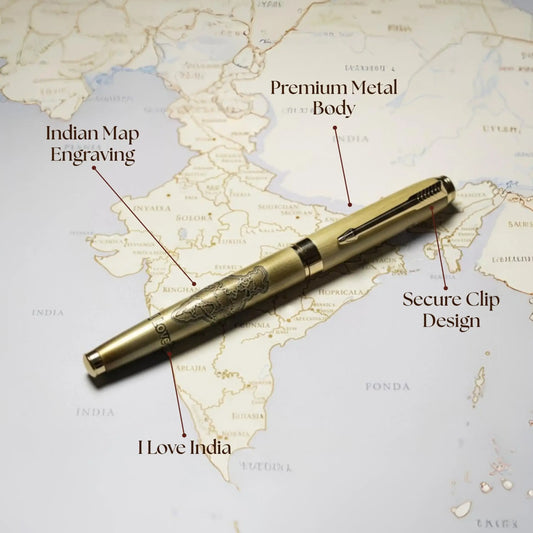 India Map Engraved Pen I Love India