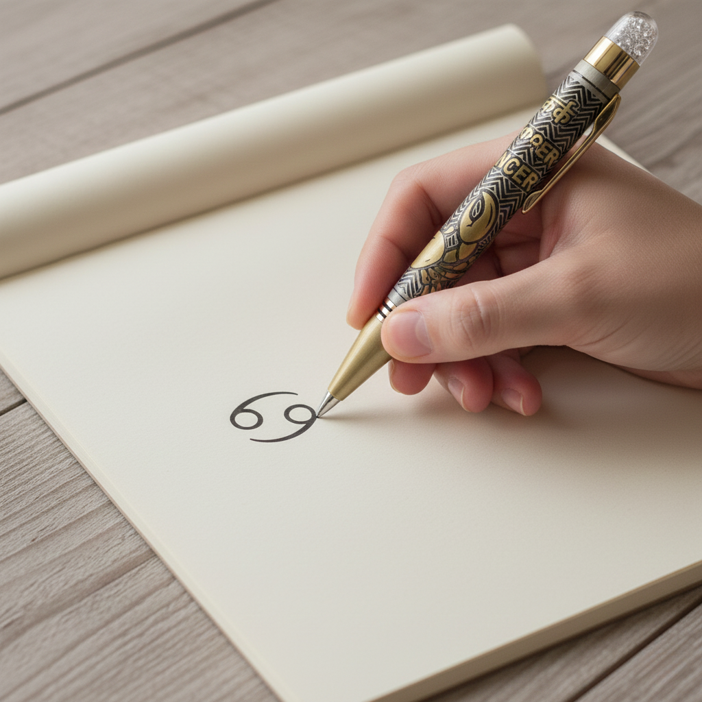 Cancer (कर्क) Zodiac Engraved Pen