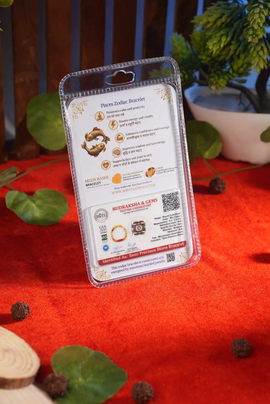 Meen Rashi Bracelet Lab Certified Zodiac Stone