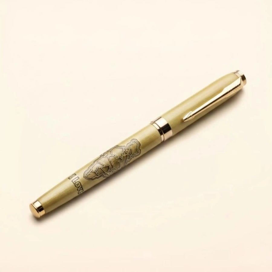 India Map Engraved Pen I Love India