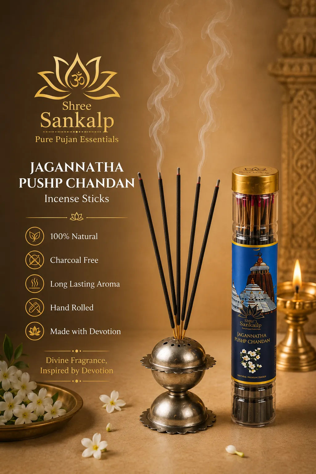 Jagganath Push Arpan Agarbatti - Kesar Fragrance