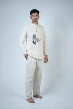 Har Har Mahadev Men's Kurta Co-ord Set Size XL