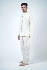 Men's Spiritual Print Kurta Co-ord Set