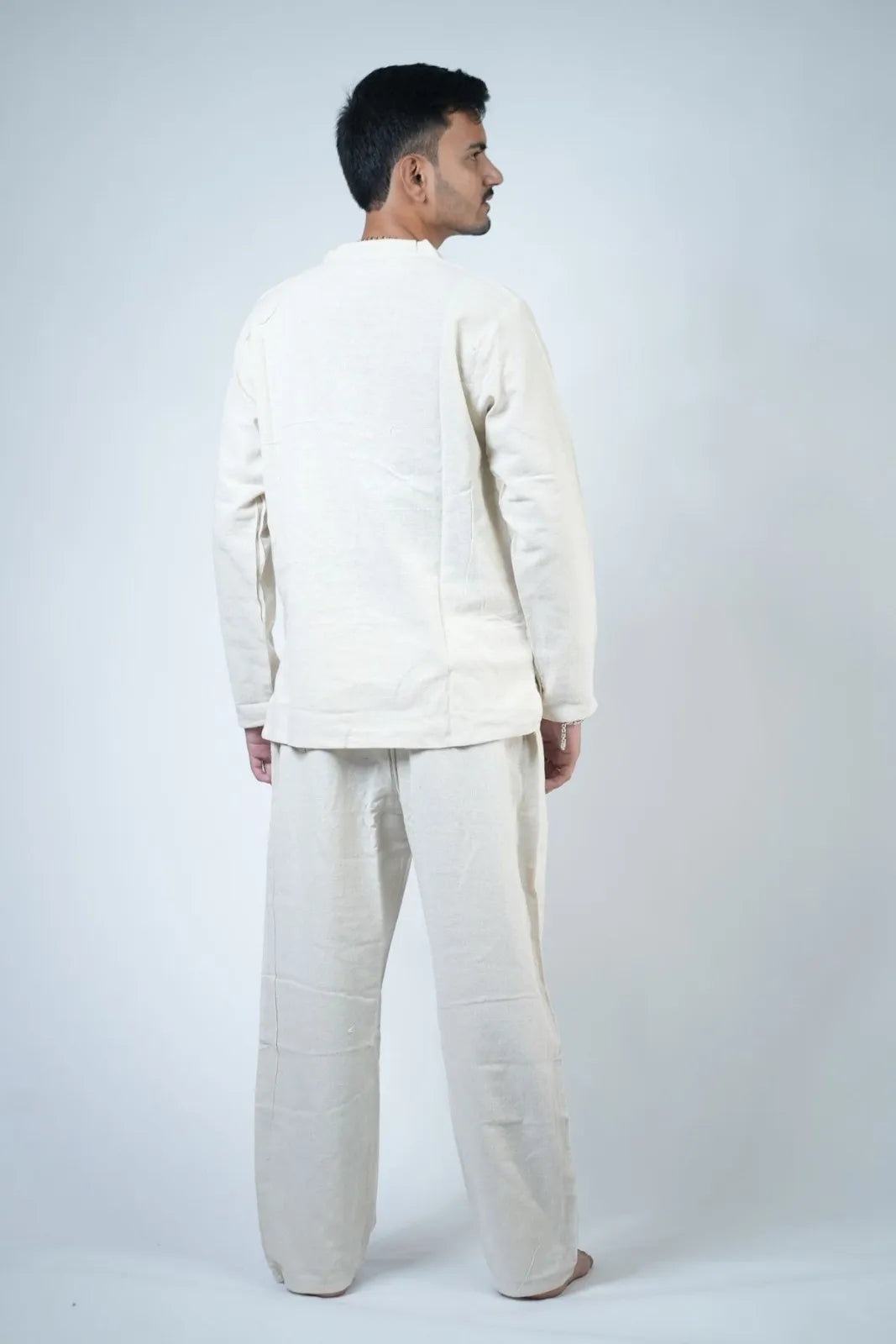 7 Chakra Kurta Co-ord Set Ivory White Size M