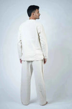 7 Chakra Kurta Co-ord Set Ivory White Size M