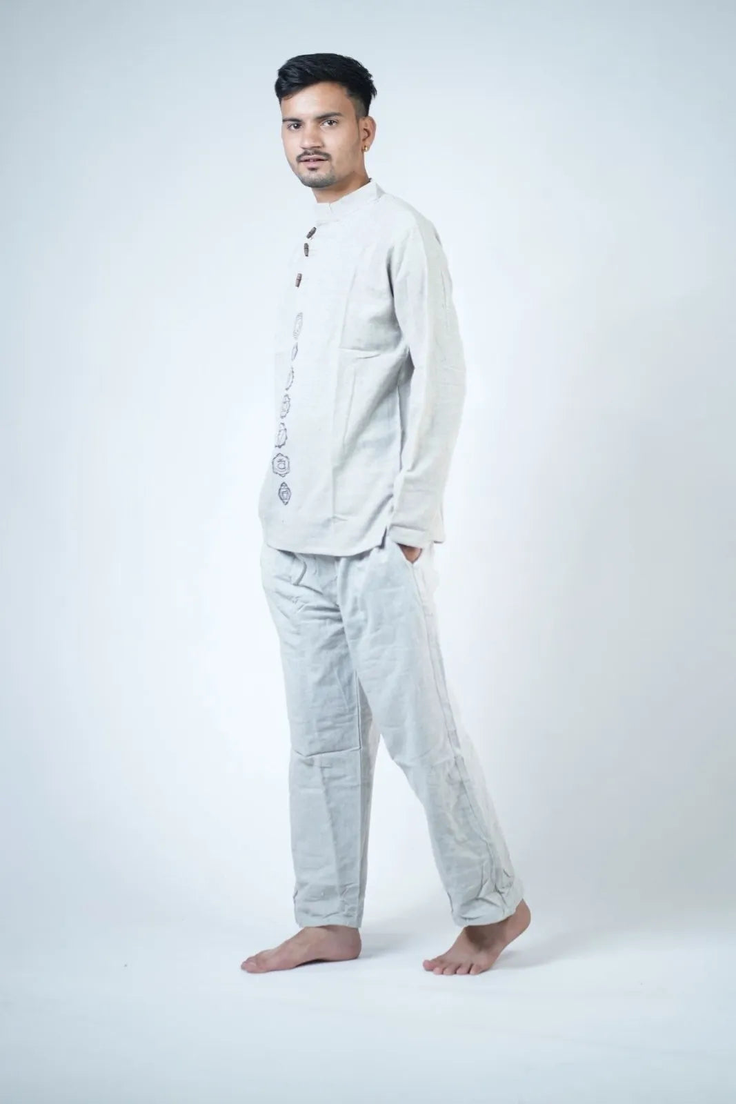 7 Chakra Kurta Co-ord Beige XL