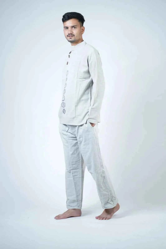 7 Chakra Kurta Co-ord Beige XL