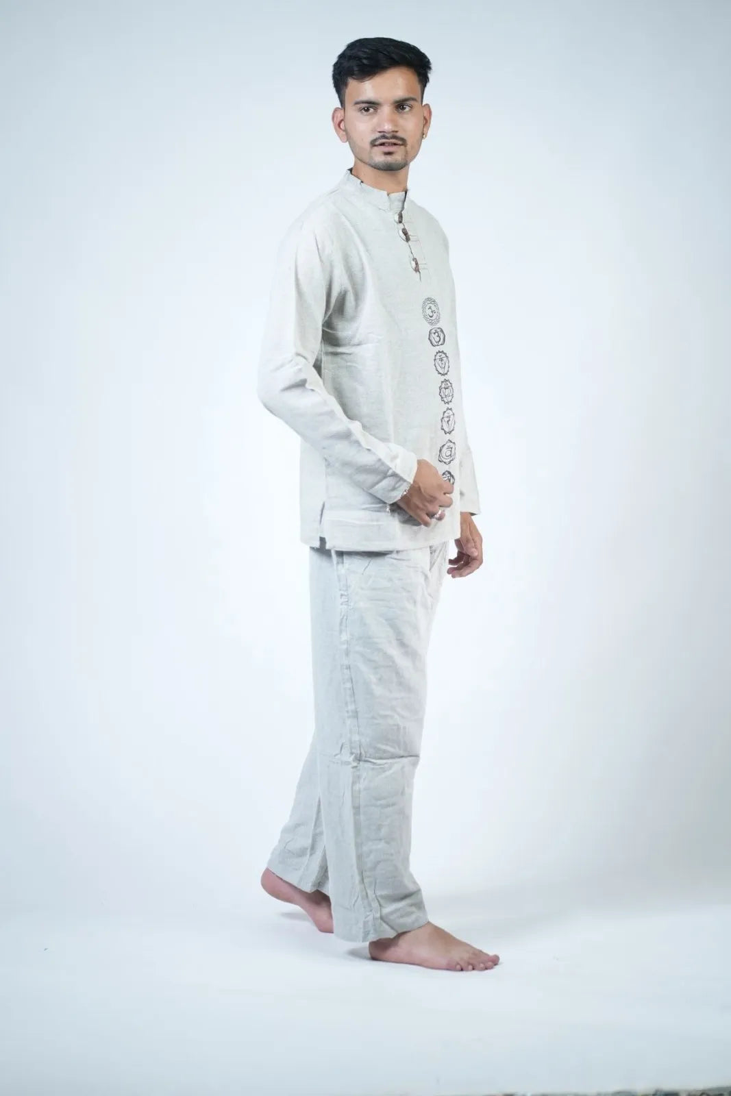7 Chakra Kurta Co-ord Beige XL