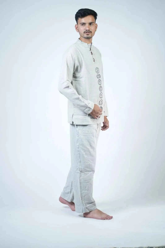 7 Chakra Kurta Co-ord Beige XL