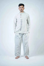 Men's Spiritual Print Kurta Co-ord Set