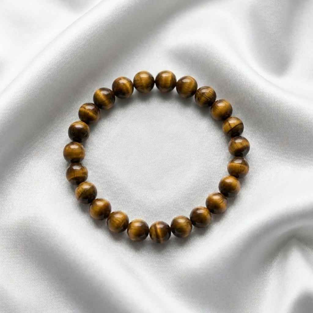 Natural Green Aventurine & Tiger Eye Crystal Bracelet