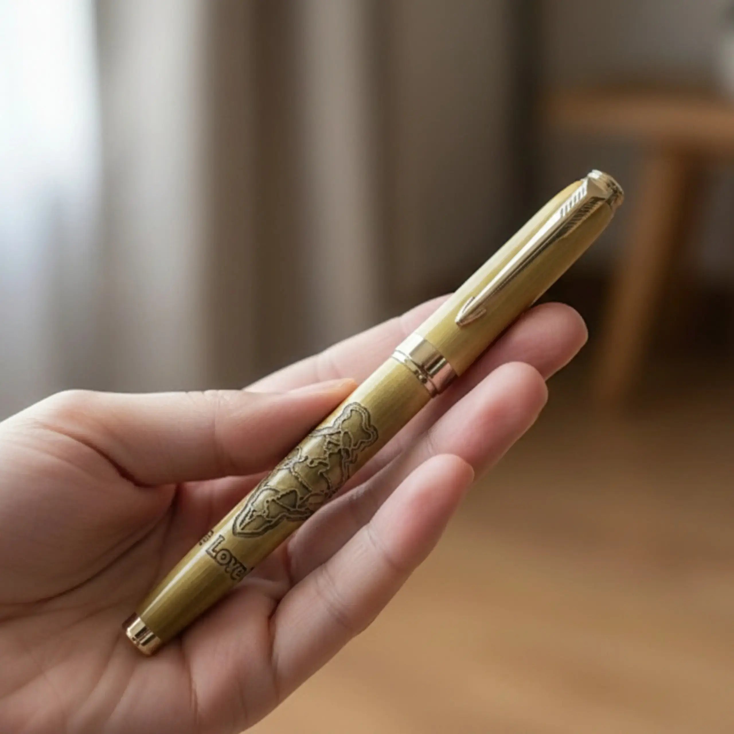 India Map Engraved Pen I Love India