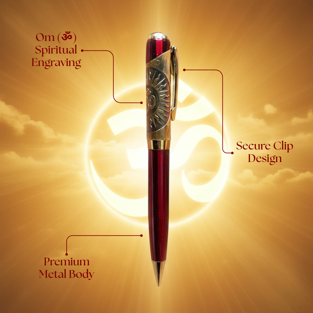 Om (ॐ) Engraved Premium Spiritual Metal Pen