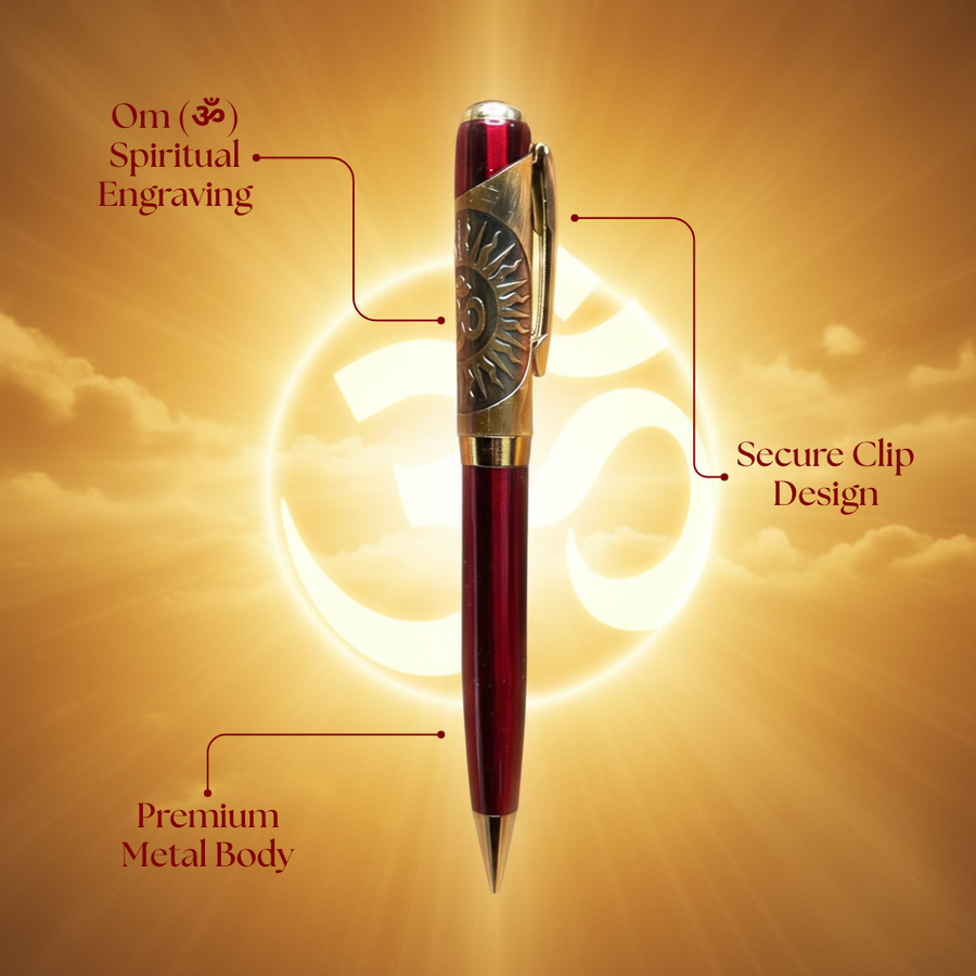 Om (ॐ) Engraved Premium Spiritual Metal Pen