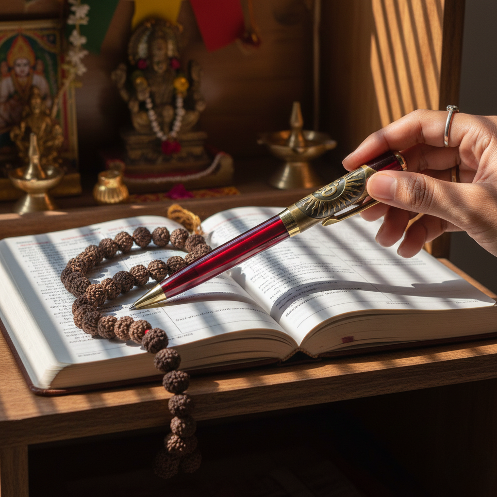 Om (ॐ) Engraved Premium Spiritual Metal Pen