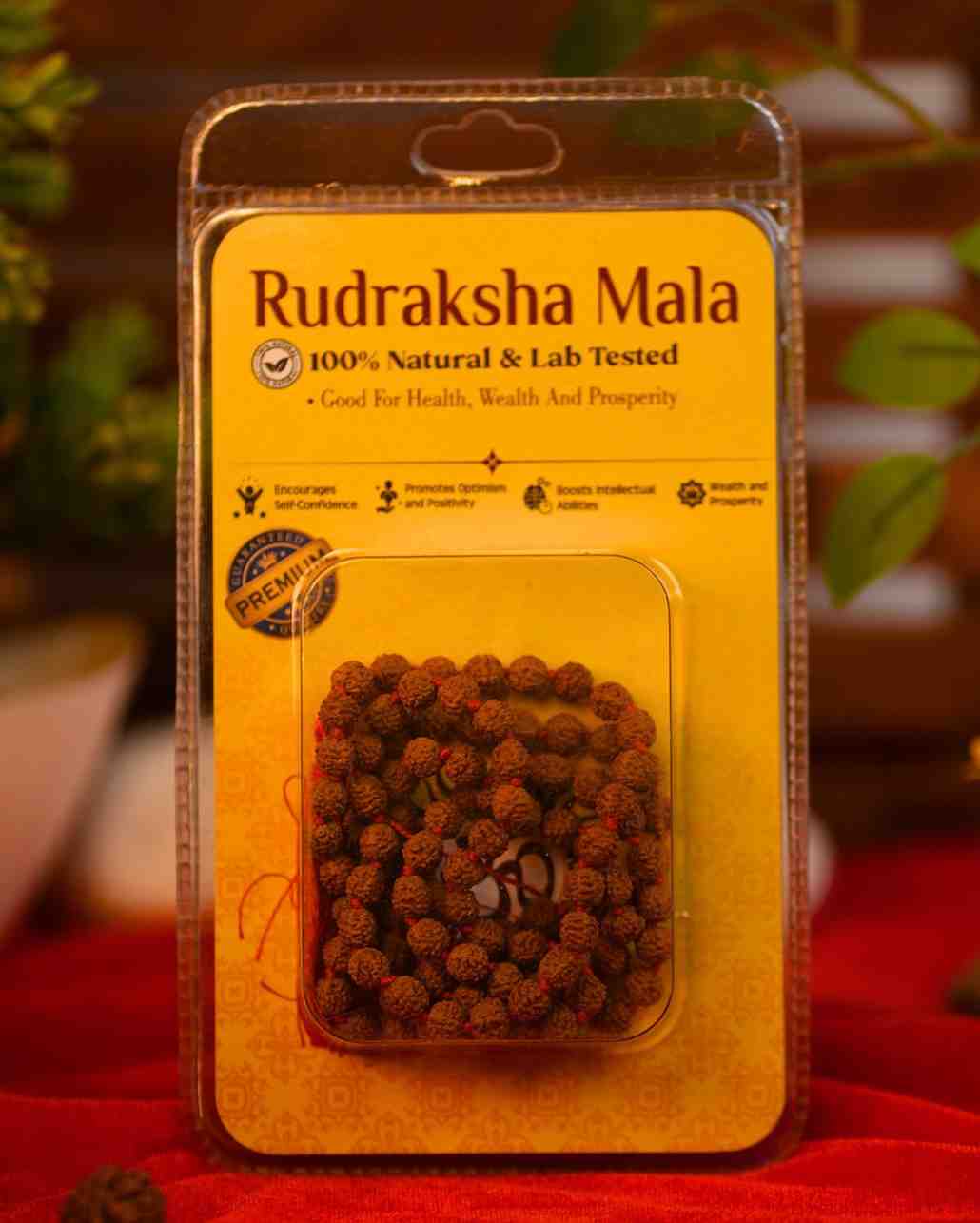 5 Mukhi Rudraksha Mala Lab Certificate MAla
