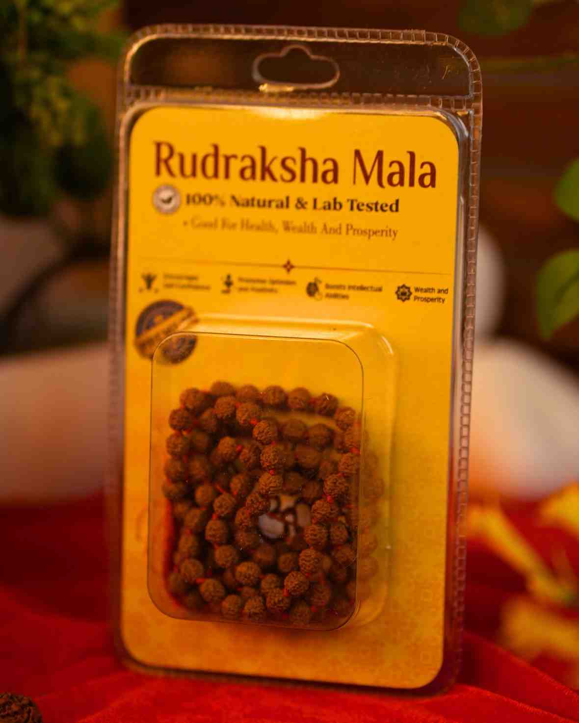 5 Mukhi Rudraksha Mala Lab Certificate MAla