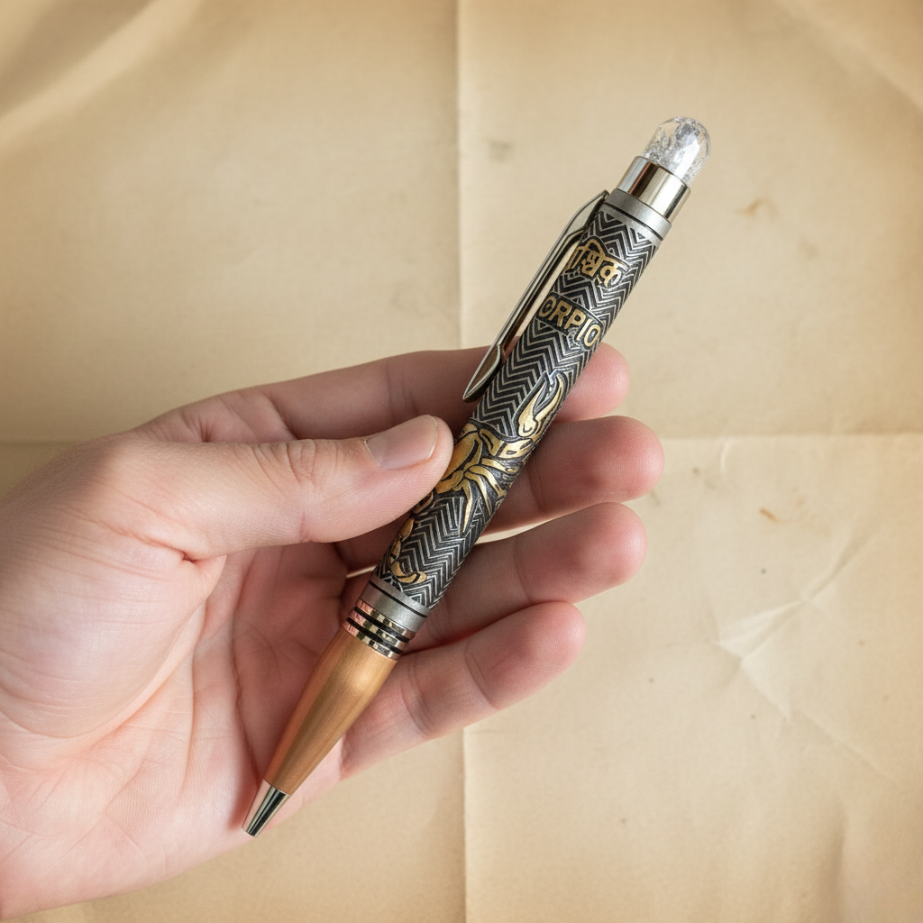 Scorpio Zodiac Engraved Pen