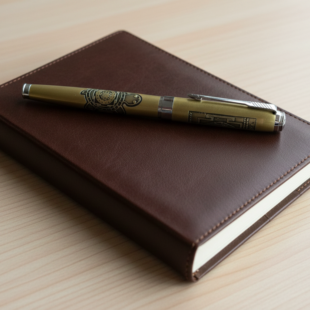 Tortoise Engraved Premium Metal Pen