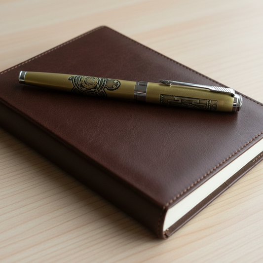 Tortoise Engraved Premium Metal Pen
