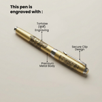 Tortoise Engraved Premium Metal Pen
