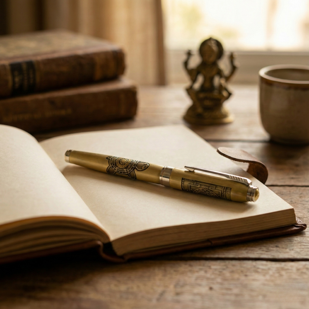 Tortoise Engraved Premium Metal Pen