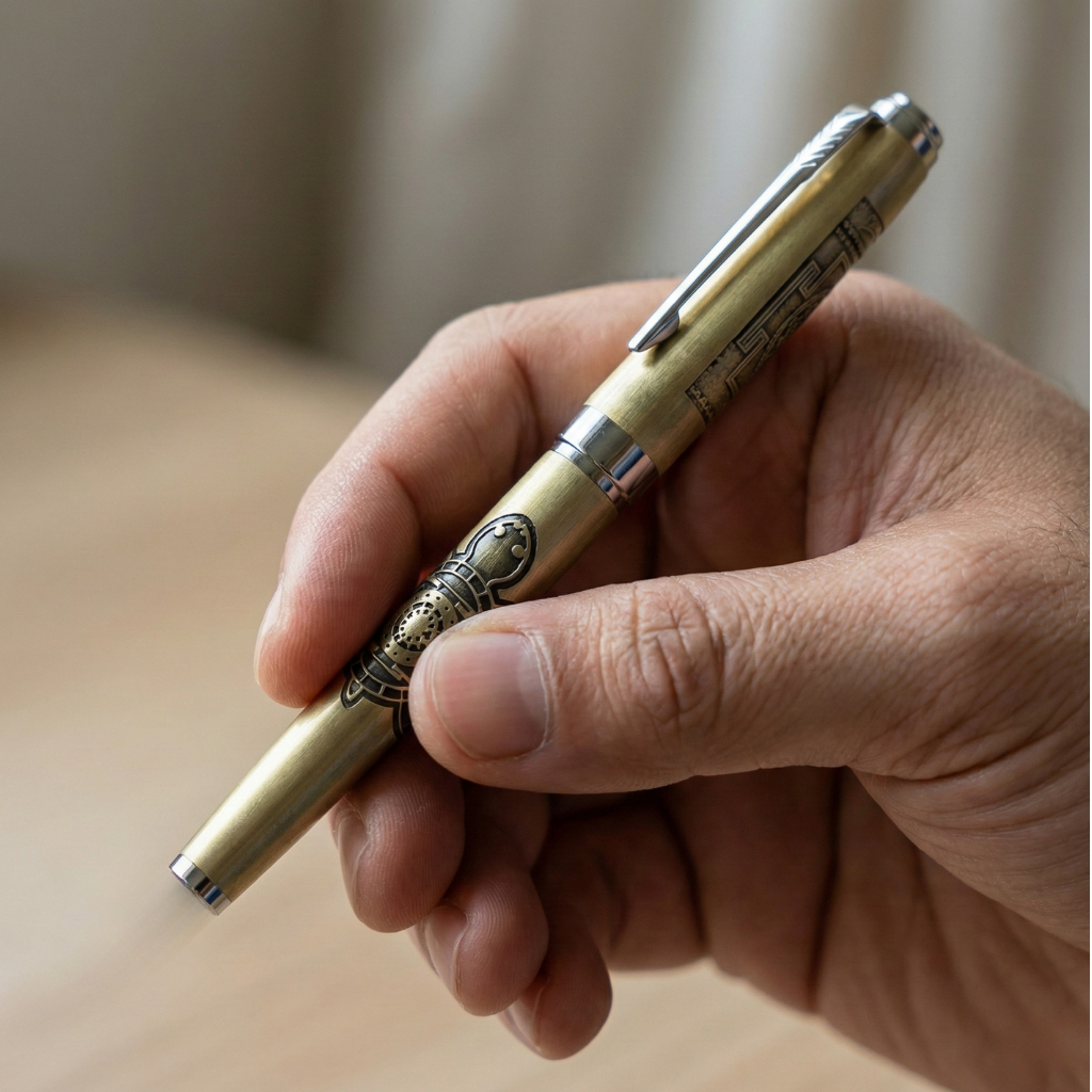 Tortoise Engraved Premium Metal Pen