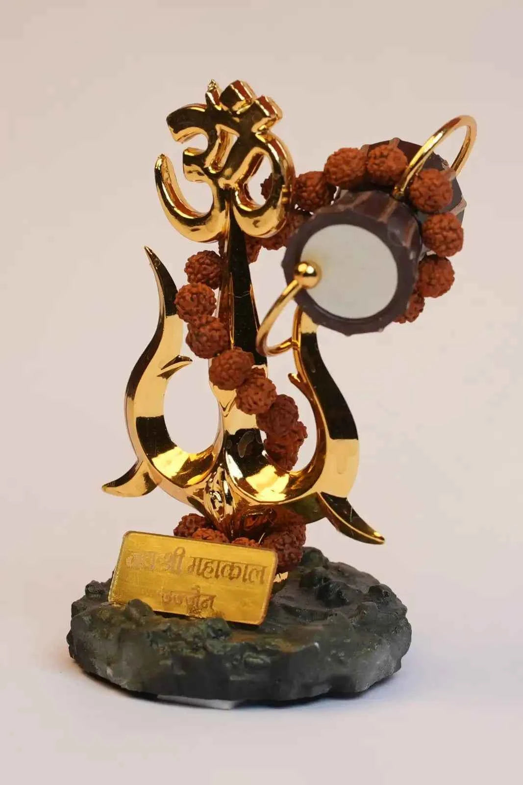 Mahakal Trishul Om Idol with Damru & Rudraksha Mala