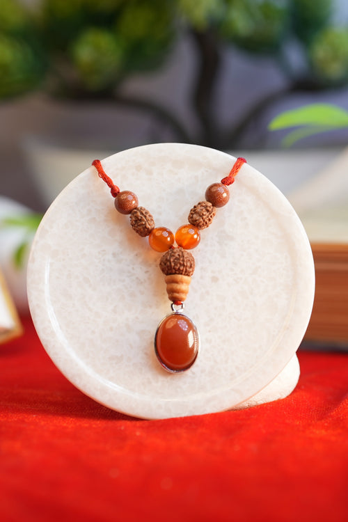 Vrashchik Rashi Kavach Pendanat Lab Certified Scorpio Zodiac Stone