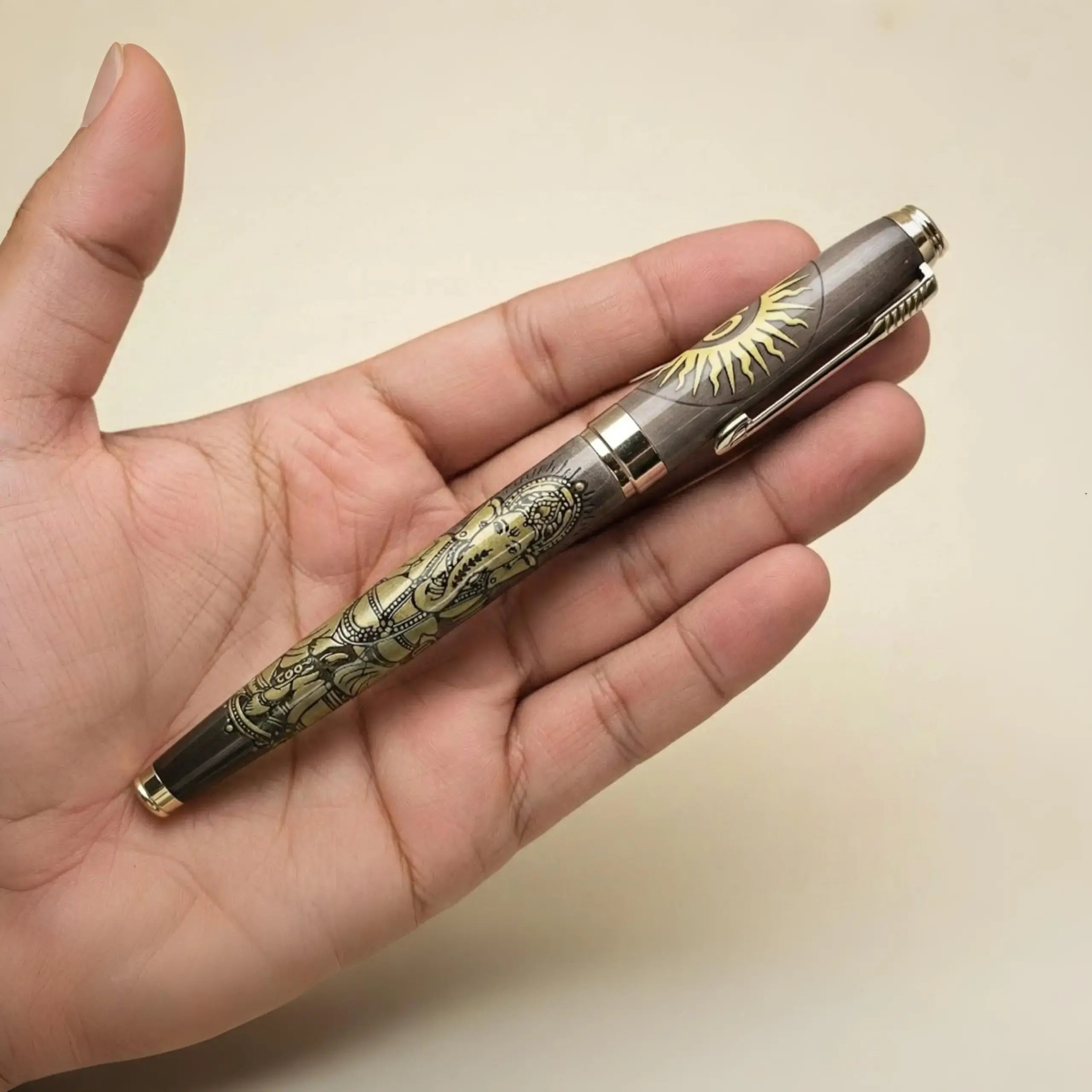 Premium Lord Ganesha Engraved Metal Pen