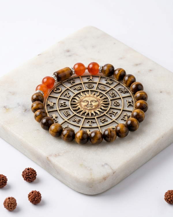 Singh Rashi Bracelet Lab Certified Zodiac Stone
